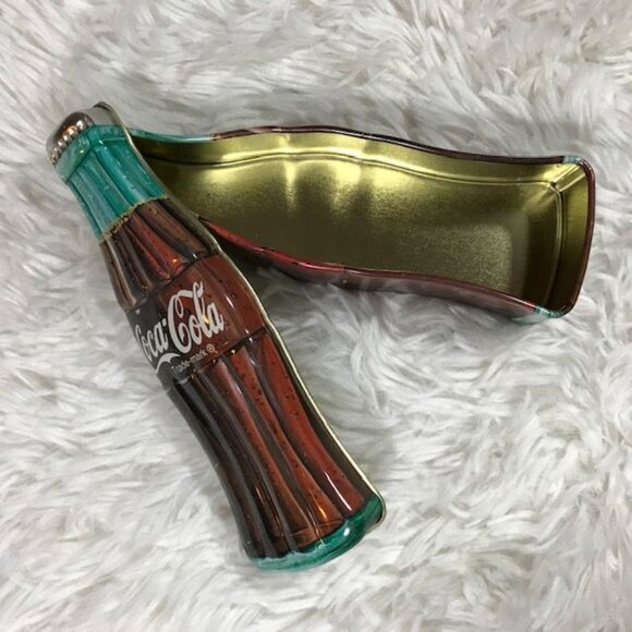 Set of 2 Vintage Coca-Cola Santa and Sweet Kids Tin + Coke Bottle Tin Set - Picture 13 of 15